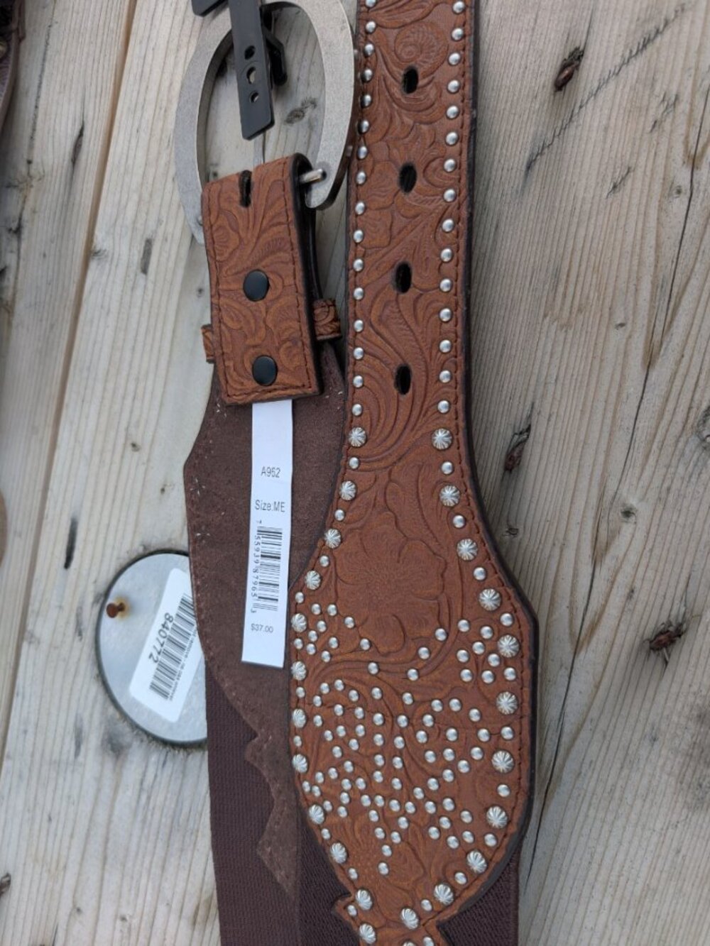 Angel Ranch Brown Stretch Belt - Picture 4 of 6